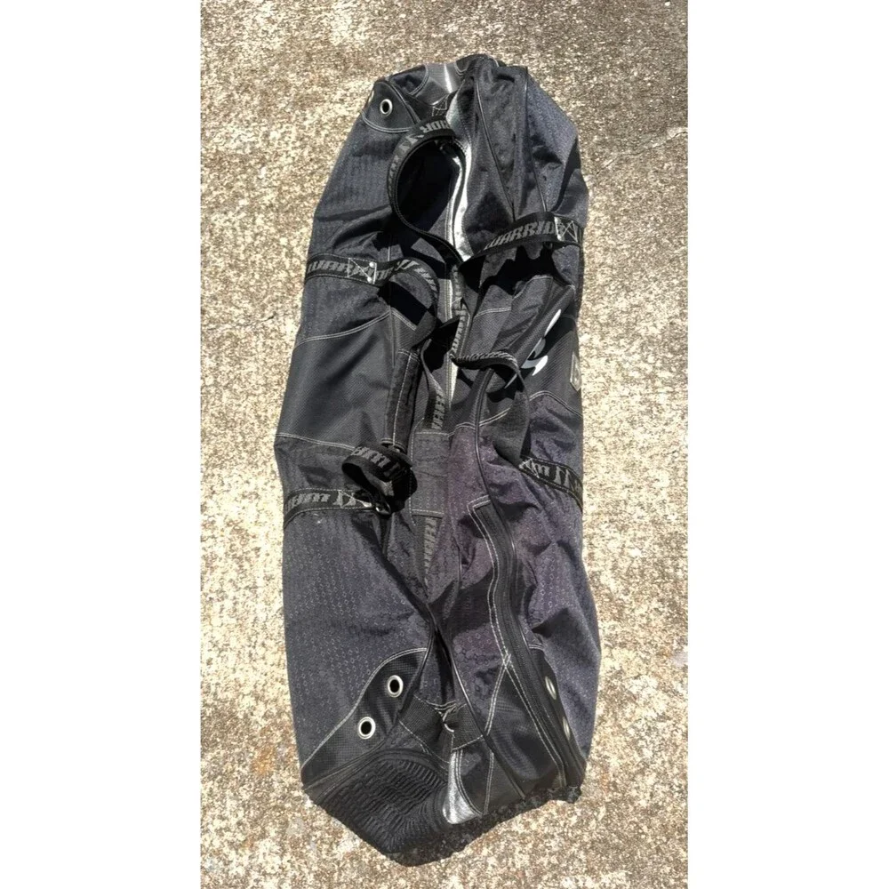 Warrior Lacrosse Equipment Duffel Bag Black Player Gear Bag Stick Storage Vented